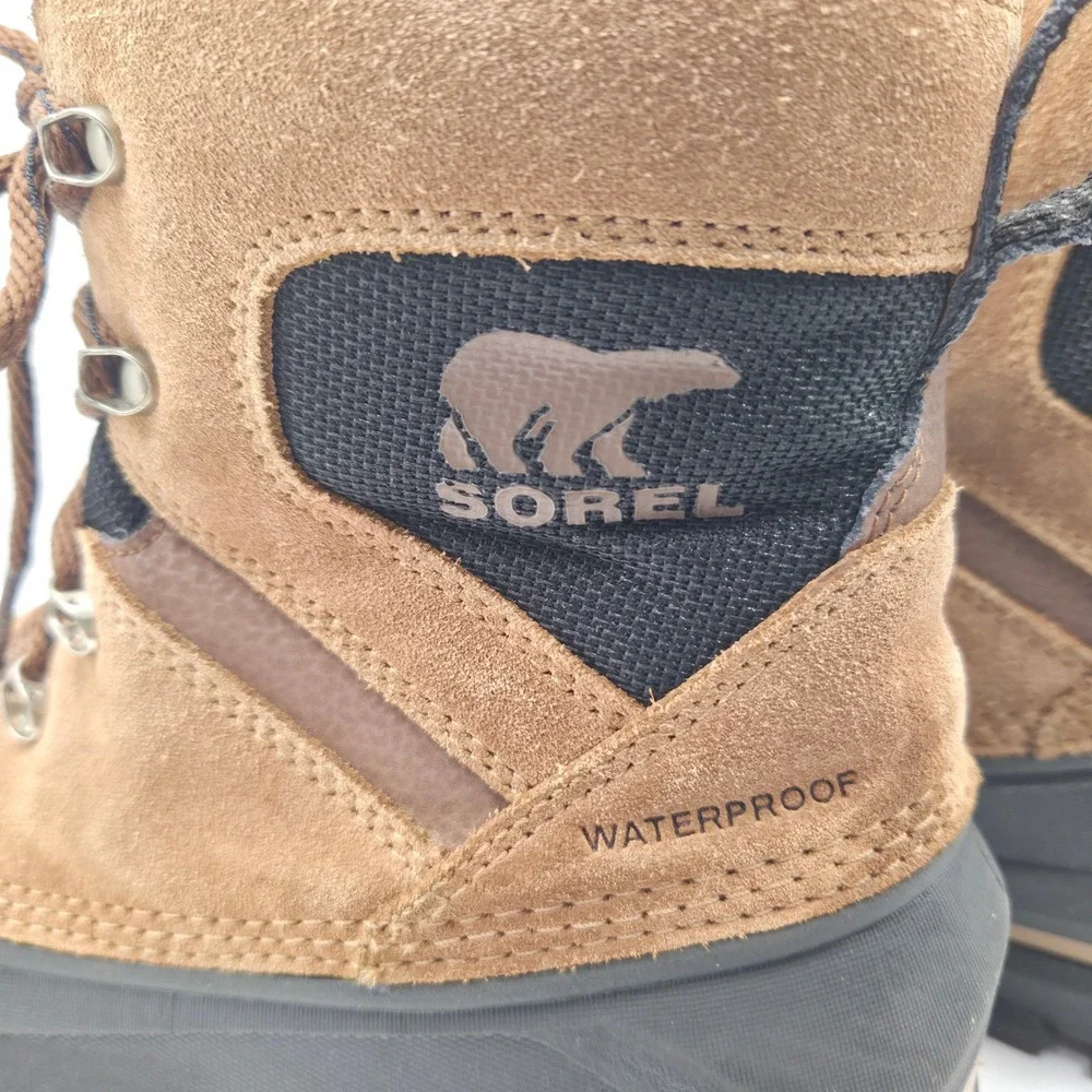 Sorel Mens Waterproof Insulated Winter Snow Duck Boots Brown Black 200g